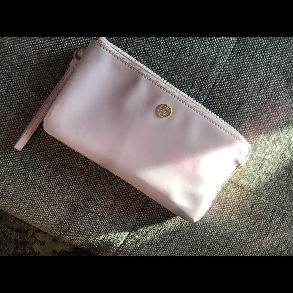 Lululemon pink wristlet wallet